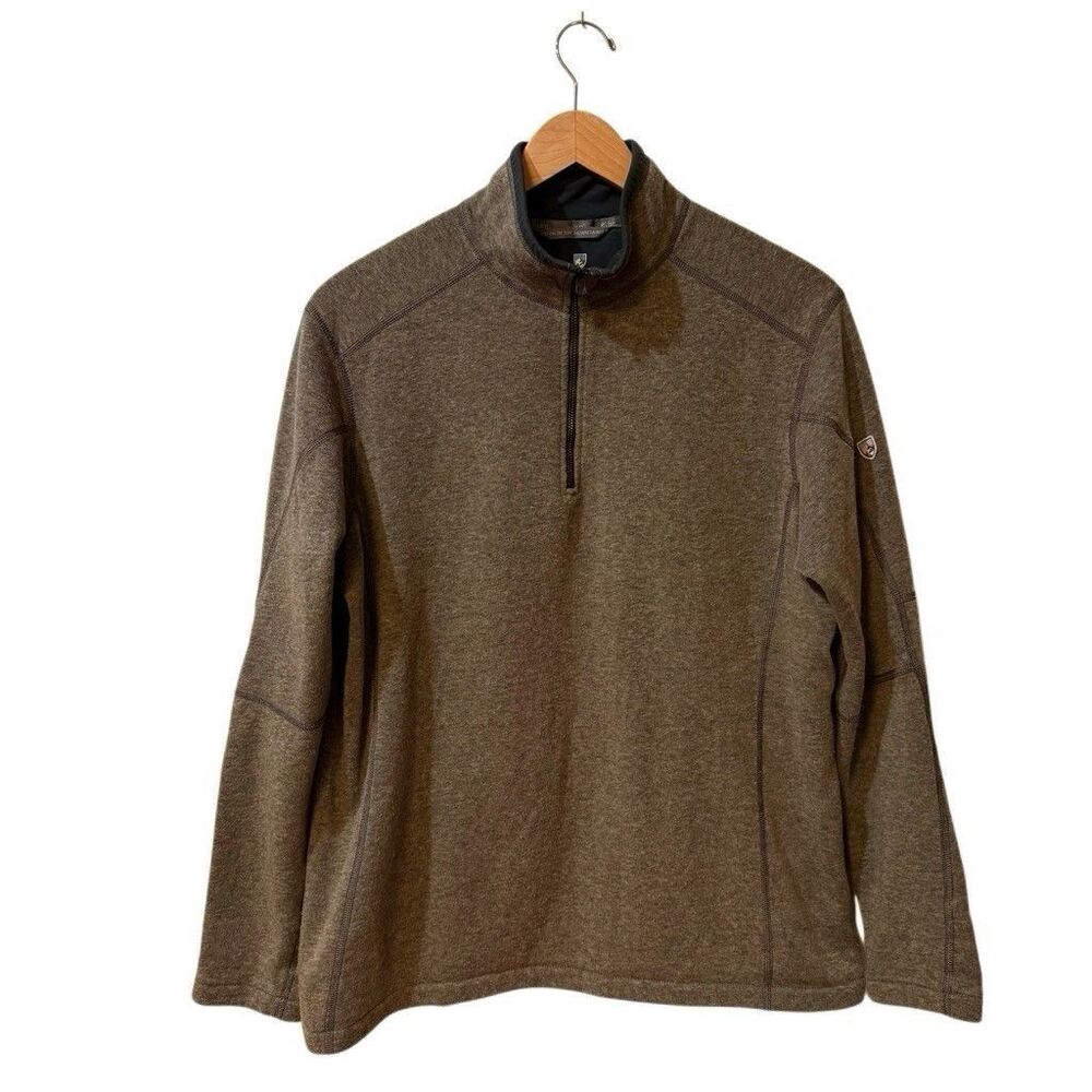 Kuhl Revel Pullover Mens Large 1/4 Zip Fleece Sweater Hiking Jacket